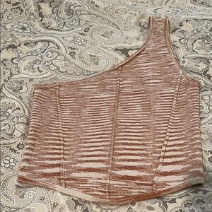 Anthropologie Striped One-Shoulder Top